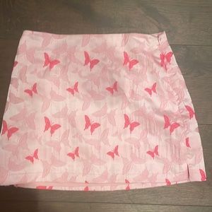 Sugar Thrillz Pink Mini Skirt with Pink Butterflies